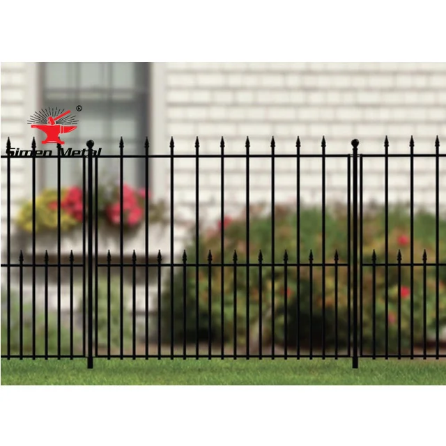 2024 Decorative garden fence panels wrought iron metal fence water proof easy storage and handling Top 200 sale in America
