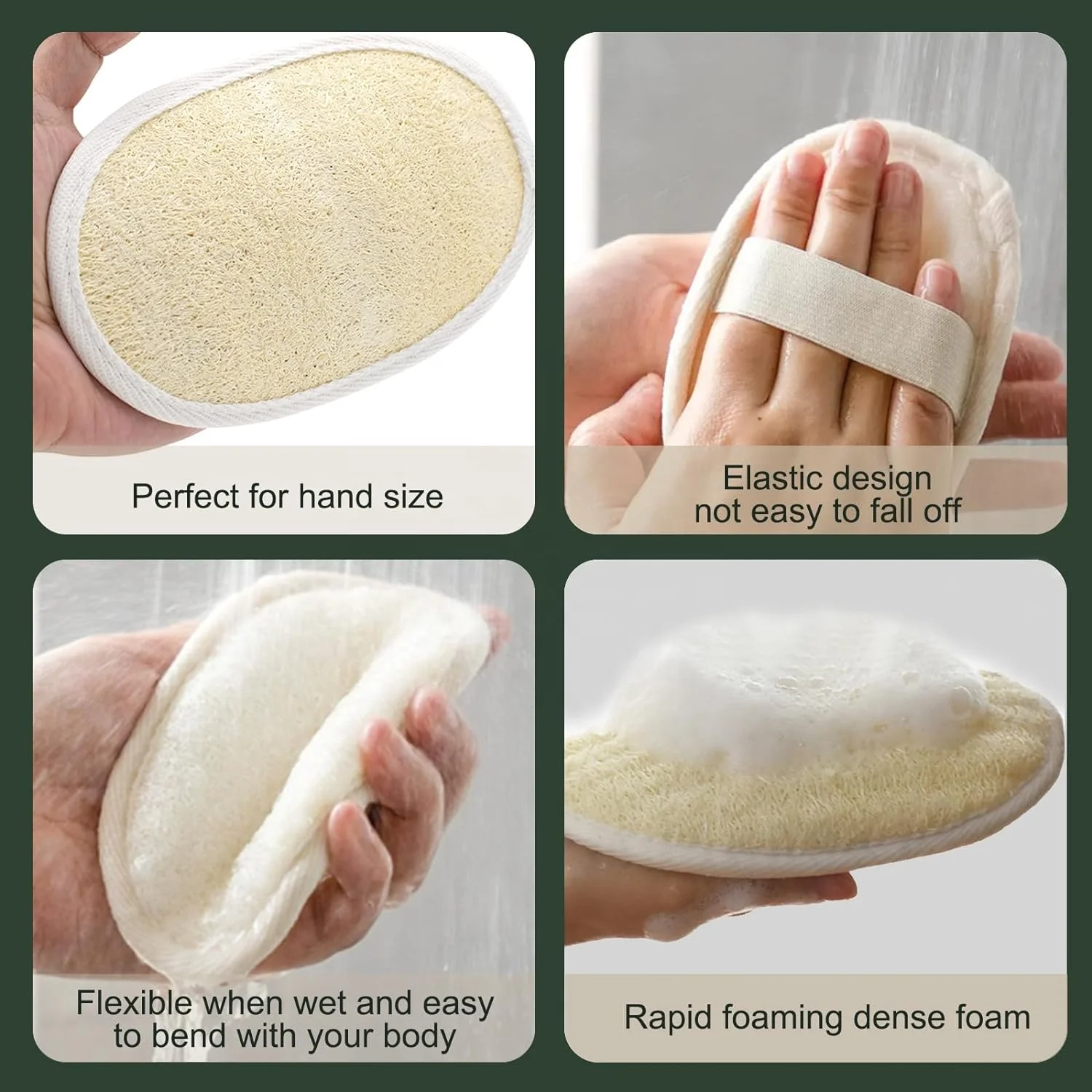 Biodegradable Luffa Pads Natural Loofah Sponge Exfoliating Body Scrubber for Shower Bath Shower Loofah Sponge