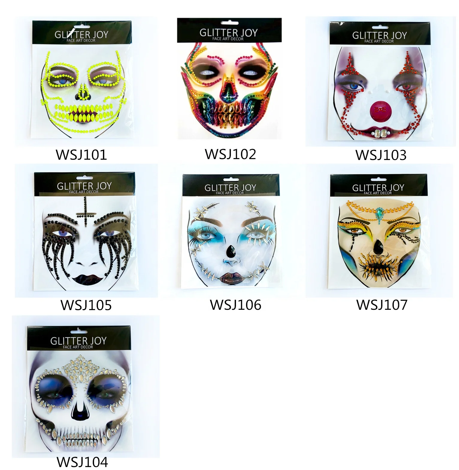 Waterproof Body Face Stickers Black Gothic Spider Web Cat Witch Tattoo Decals Halloween Temporary Tattoo