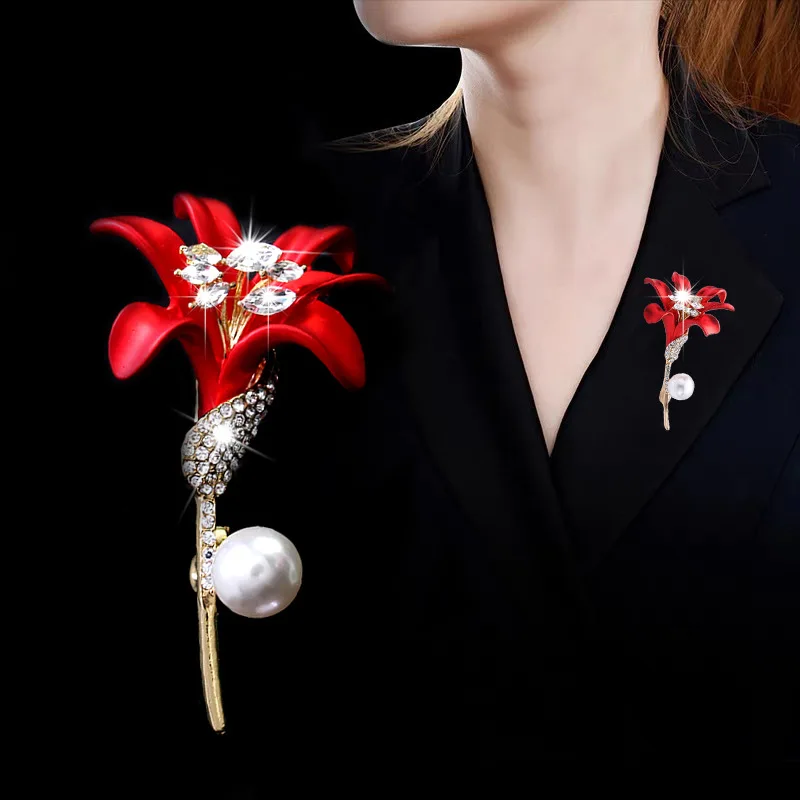 Wholesale of exquisite rose brooch clothing accessories anti-glare corsage for suit