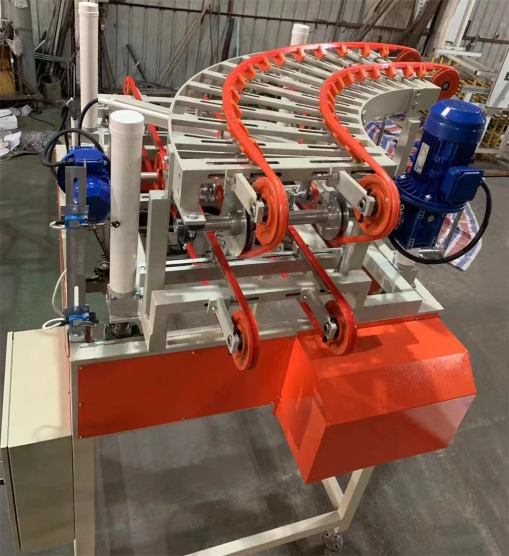 Ceramic Factory Machinery Glazing Line Turning Machine Equipment Double Layer Lift Belt Steering Machine