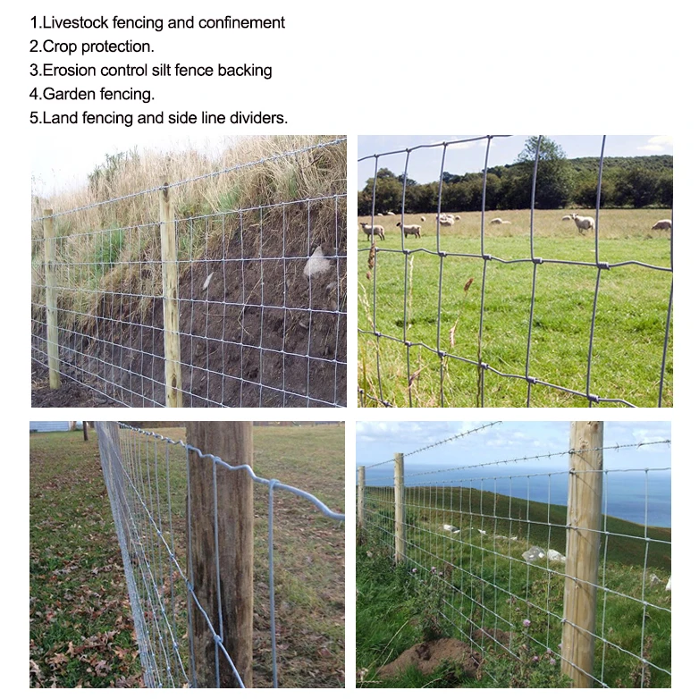 Customized Sustainable pvc coated cattle wire mesh panel cattle mesh fence /waterproof field fence wire 8ft