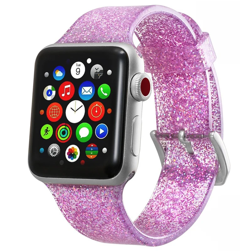 Ремешок силиконовый для Apple Watch Band 40 мм 44 браслет iwatch band 38 42 series 5 4 3 2
