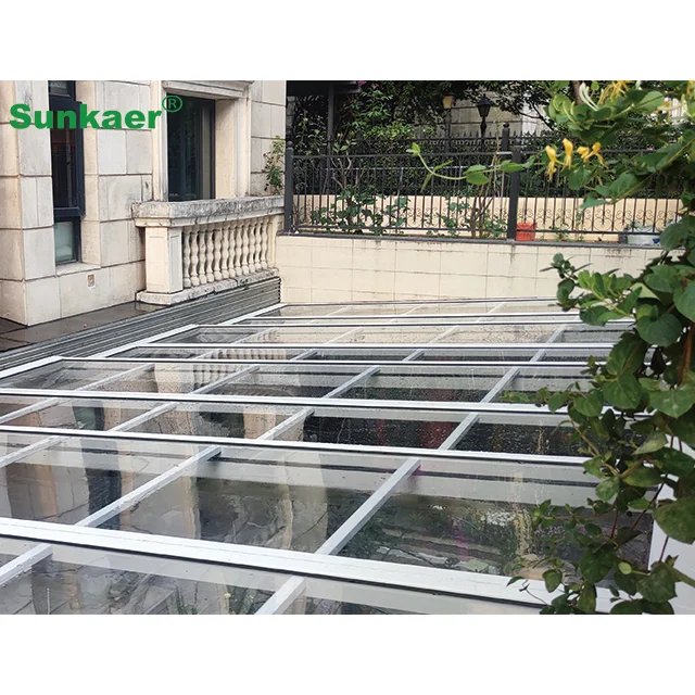 Factory Price Promotional Patio Enclosure Outdoor Retractable Roof Sunroom House Roof Panels Poly Sheet Waterproof Roofing