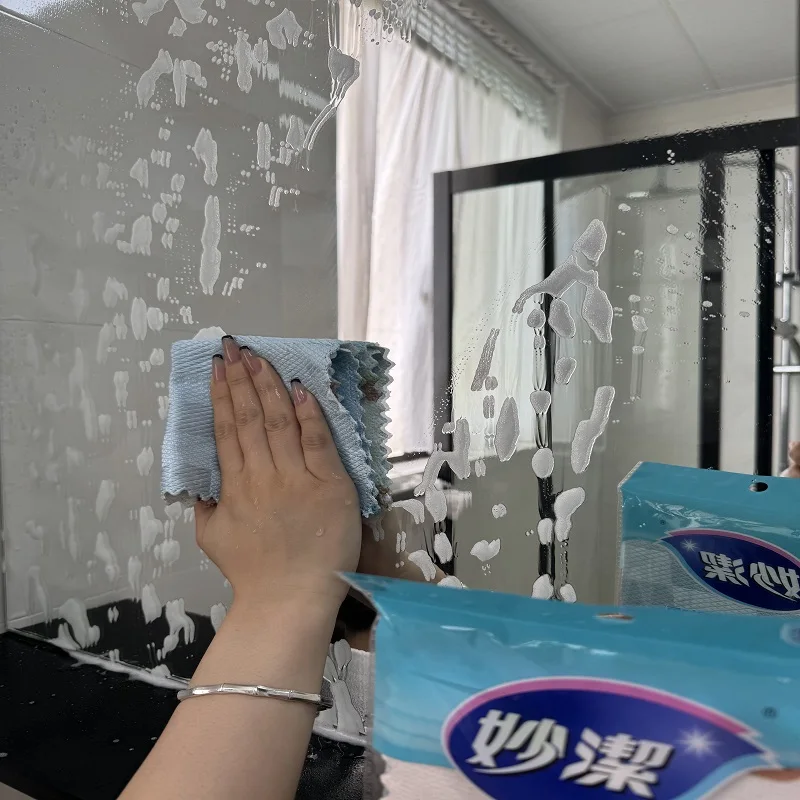 High Quality 25*25cm Microfiber Fish Scale Glass Cleaning Wiping Cloth Reusable and Knitted