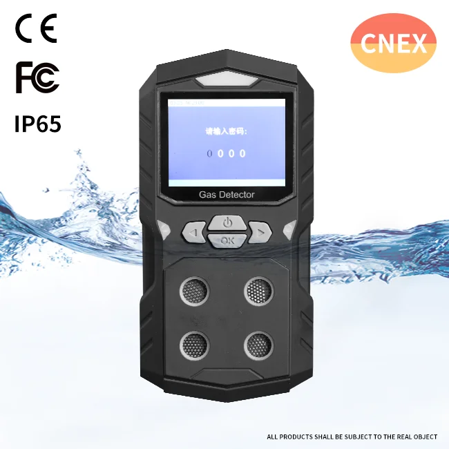 Digital oxygen, combustible, carbon monoxide, hydrogen chloride portable gas analyzer HN2360