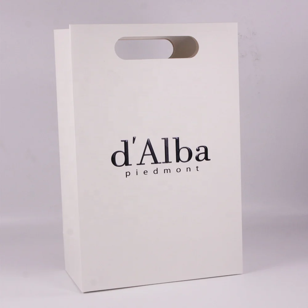 Custom Printed Heavy Duty Reinforced Die Cut Handle paper gift bag with Logo