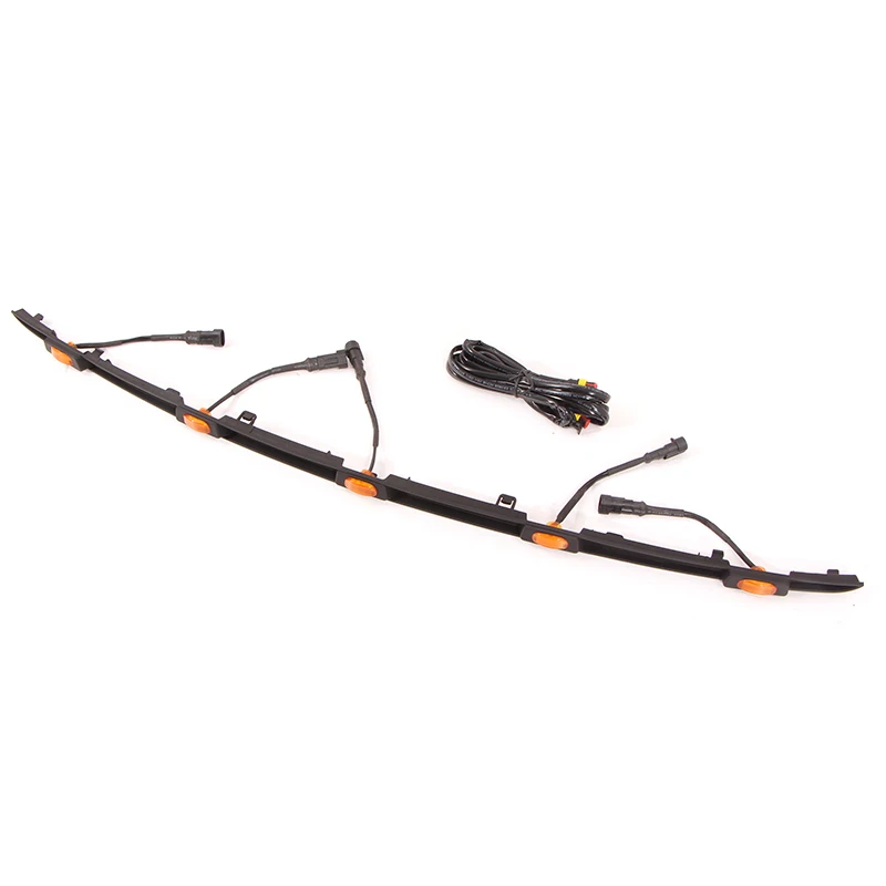 Car part hood cover vent trim led scoop strip led lights Fit For Tundra 2010-2013