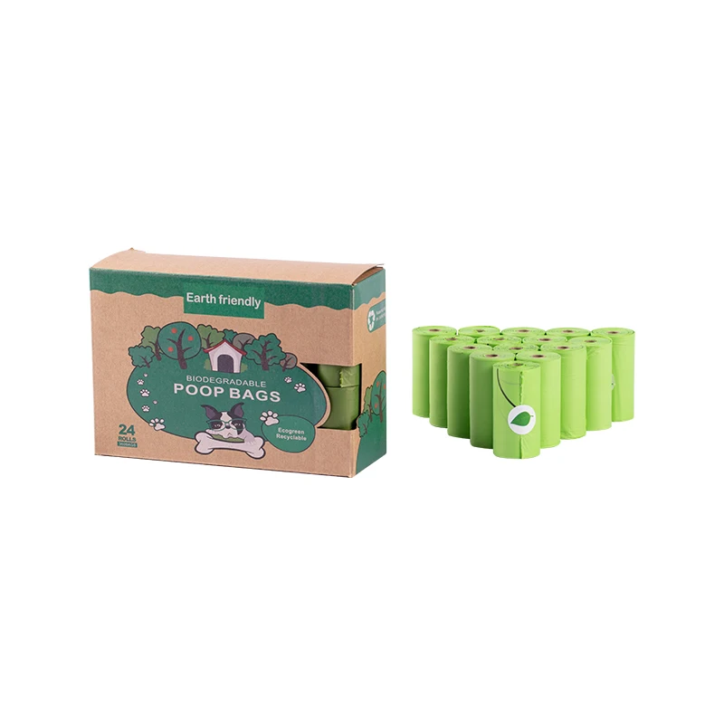 Biopet Biodegradable Pet Garbage Bag Corn Starch PLA Compostable Vest Style Cat Dog Poop Trash Bags Outdoor Pets Litter Bags