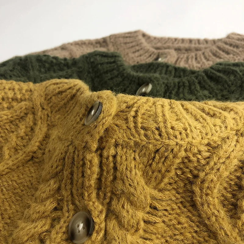 Ivy42110A Fall winter baby boys girls sweater kids cotton solid knitted cardigans children unisex knitwear coat