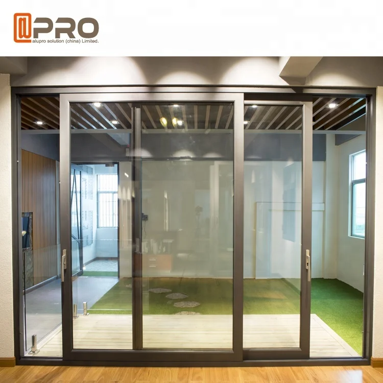 NFRC 10 years warranty double glass patio doors sound Insulation exterior aluminum sliding doors