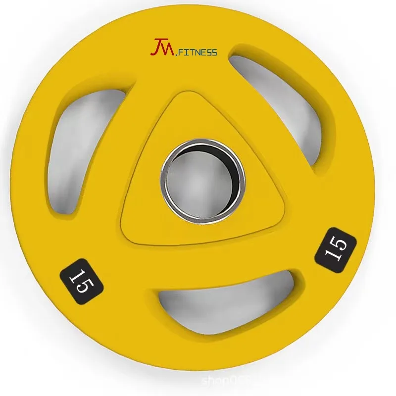 High Quality Gym Fitness Machine Weightlifting KG  Powerlifting Calibrated Weight Plate Three Hole Weight Plate