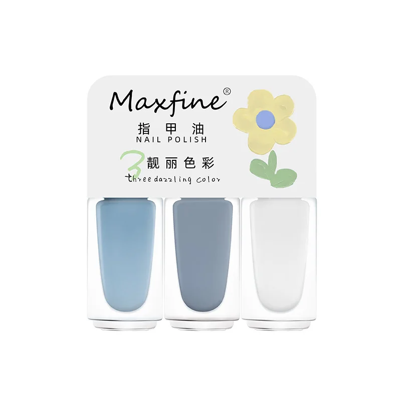 3 in 1 Nail Polish Waterproof Nail Polish Quickly Air Drying Halal Triple Nail Polish