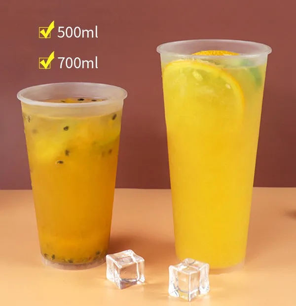 High quality customized food grade disposable coffee drinking plastic frosted cup