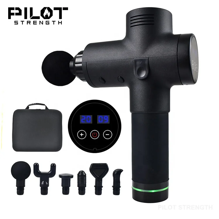 2021 PILOT SPORTS private label percussion vibration fascia gun muscle massage gun