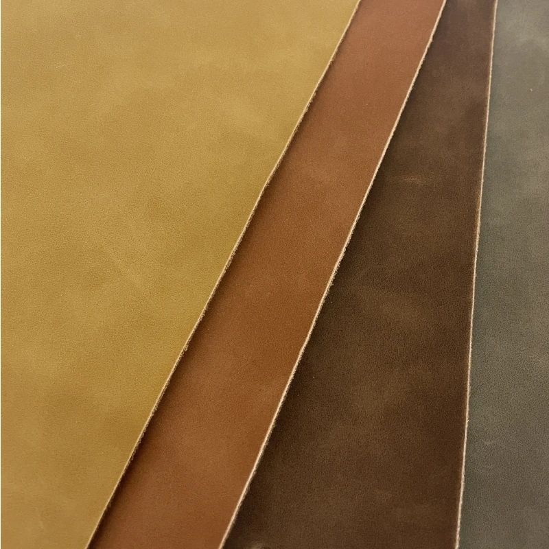 1.0mm PU Material Leathercraft Crazy Horse Piece Pull-up Leather Oil Tanned Leather