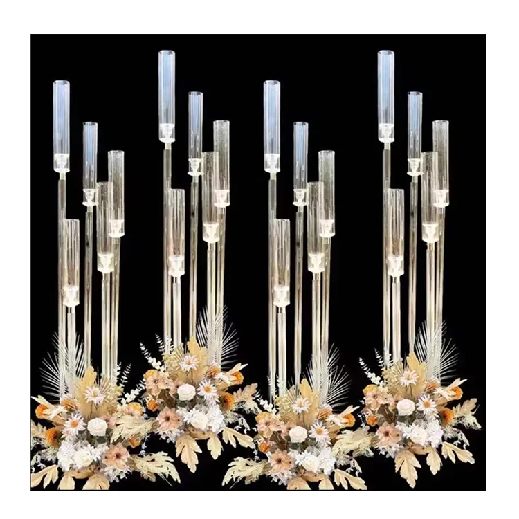 Simple Modern Acrylic Candle Holder Wedding Acrylic Candle Holders Cheap Wedding Centerpiece Table Decoration