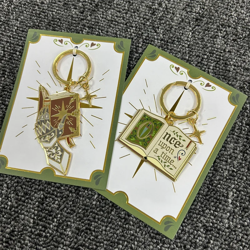 Metal Hard Enamel Key Chain Wholesale Factory Custom Logo High Quality Metal Books Shaped Keychain With Backing Cards
