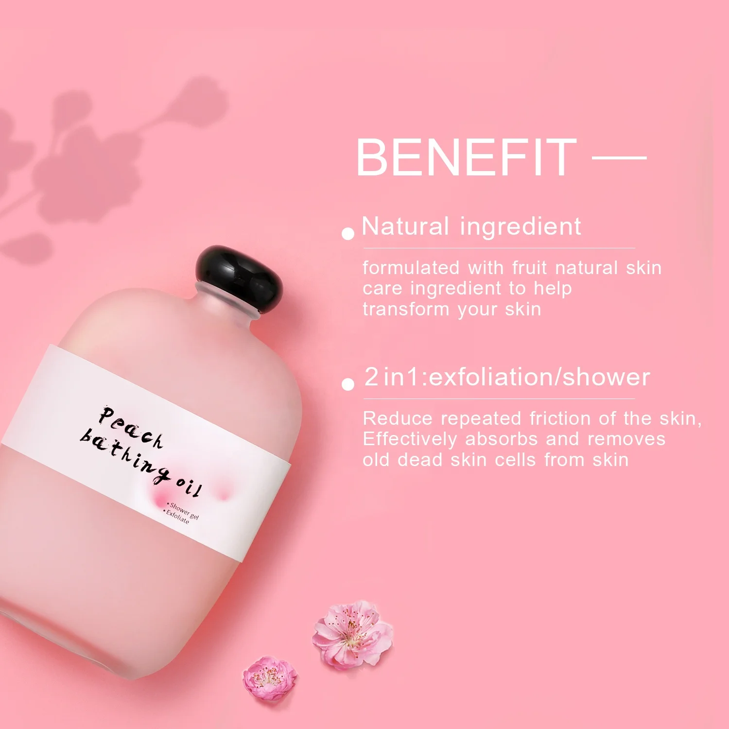 Private Label Natural Fruit Fragrance Oil Shower Gel Deep Cleansing Gentle Oil Based Perfumed Body Wash