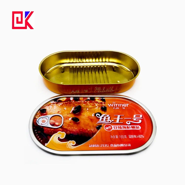 oval shape tuna fish can printing box for food  beef tomato paste can
