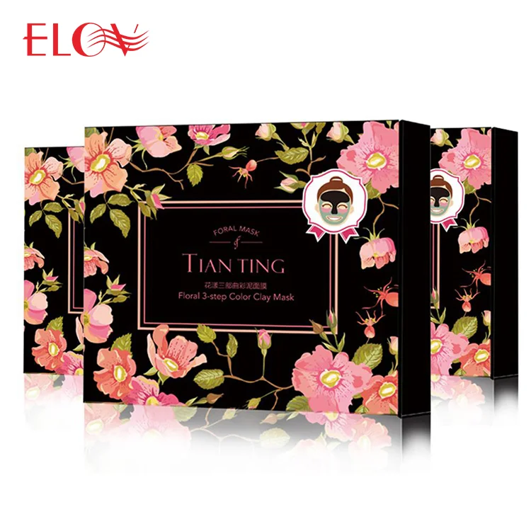3-step Facial Clay Mask Natural Plant Extract Remove Blackhead Pore Shrinking Strong Nourishing Glowing Soothing Beauty SPA Care
