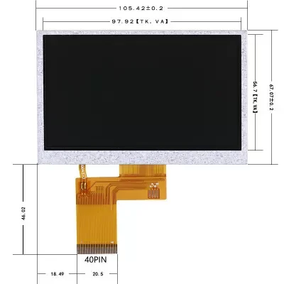 New design 10.1 inch ips lcd panel tft display module for advertising