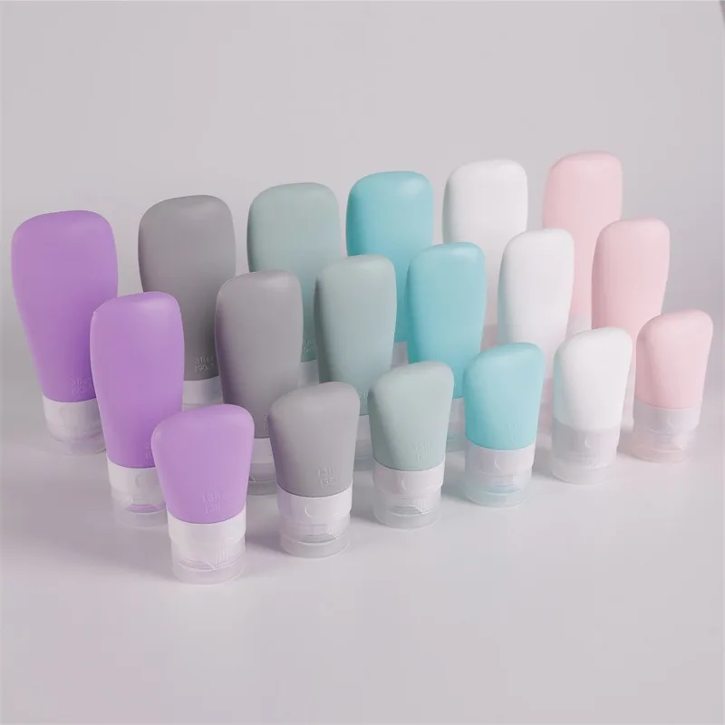 Travel Extruded Portable Facial Cleanser Silicone Bottle Soft Silica Gel Tube Squeeze 38ml For Body Lotion Cosmetic Packaging