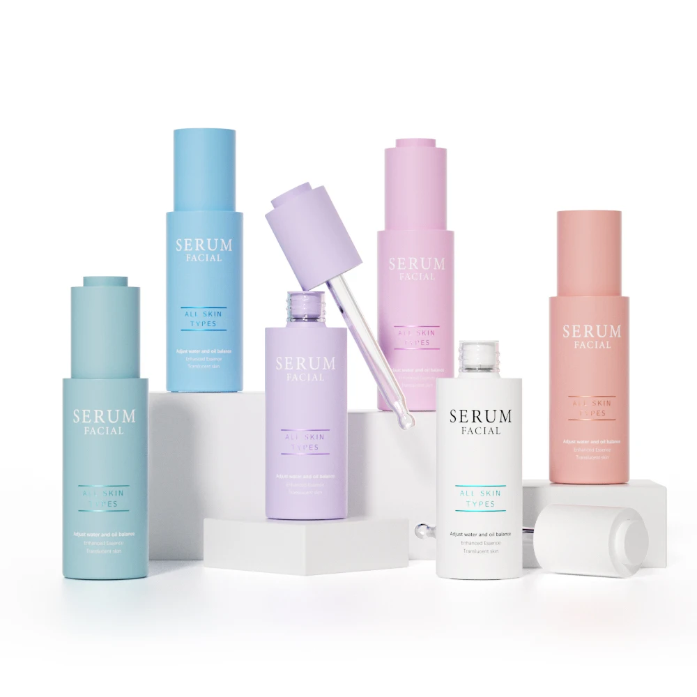 30 ml 1oz push button dropper bottle glass packaging eye oil press dropper bottle