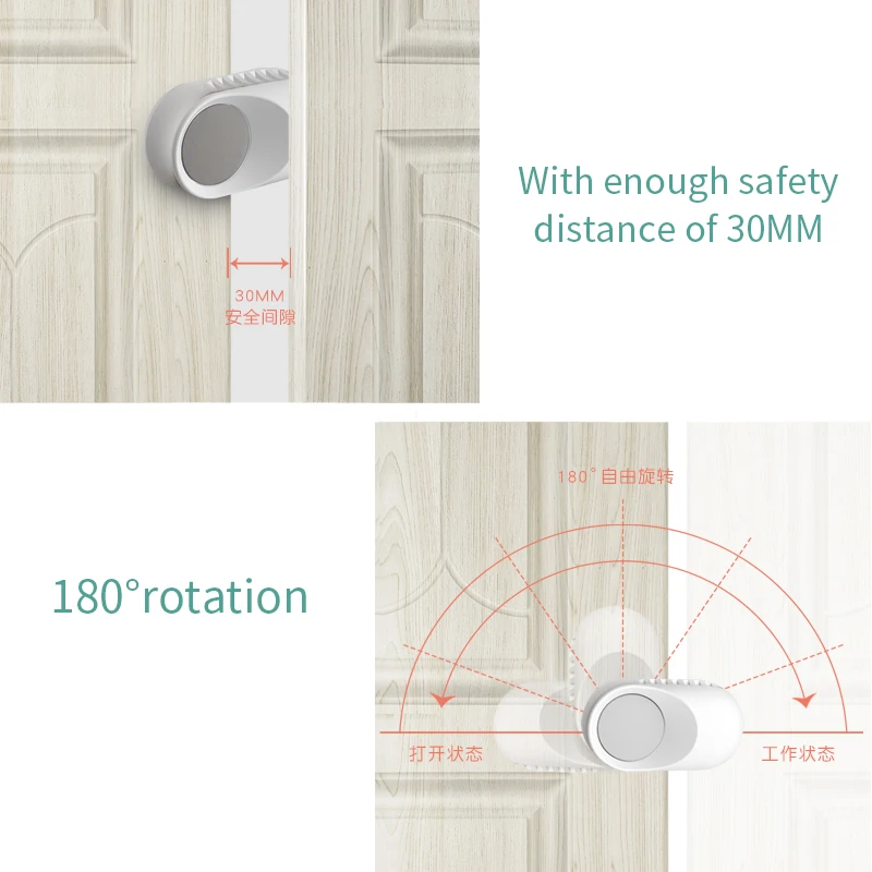 Запатентованный дизайн, поворотный дверной ограничитель, защита двери от детей