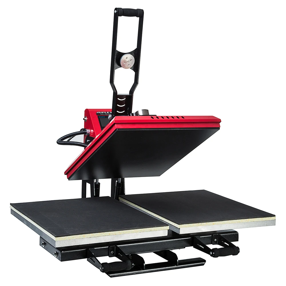 2018 New Generation Auto Open Double Working Station Printing Tshirt Heat Press Machine For Textile Vinyl Plastic