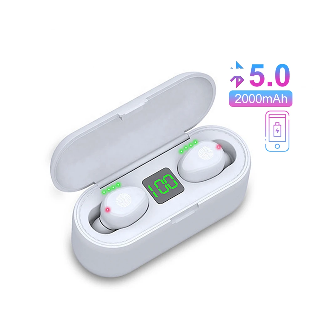  Беспроводные наушники F9 TWS V5.0 для игр гарнитура мобильного
