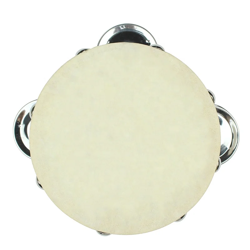 Hot Selling Promotional Good Quality Multi Size Sheepskin Wooden Percussion Instrument Kids Drum Hand Musical Mini Tambourine