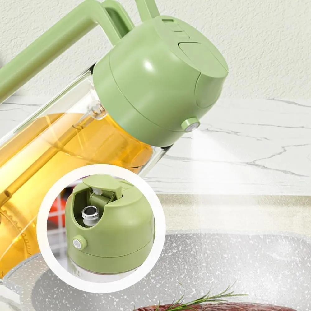 16oz/470ml  2 in 1 Glass Olive Oil Mister Sprayer Dispenser Spray Bottle for Kitchen and Air Fryer, Barbecue, Salad