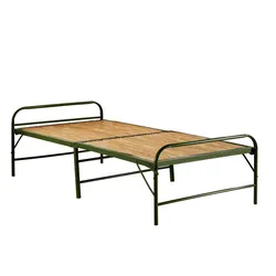 Solid Wood Bed Board 1.2m Household Simple Double Nap Escort Bed Reinforced 1m Small Single Iron Frame Folding Bed