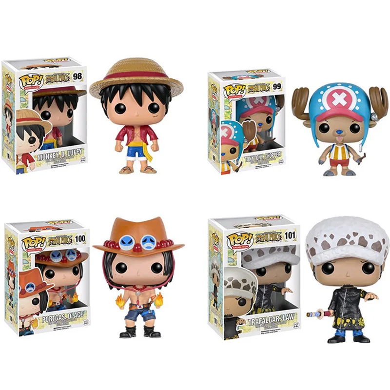 Collectible toy classic carton character anime one piece Luffy Water Law Ace Tony  action figure  pop