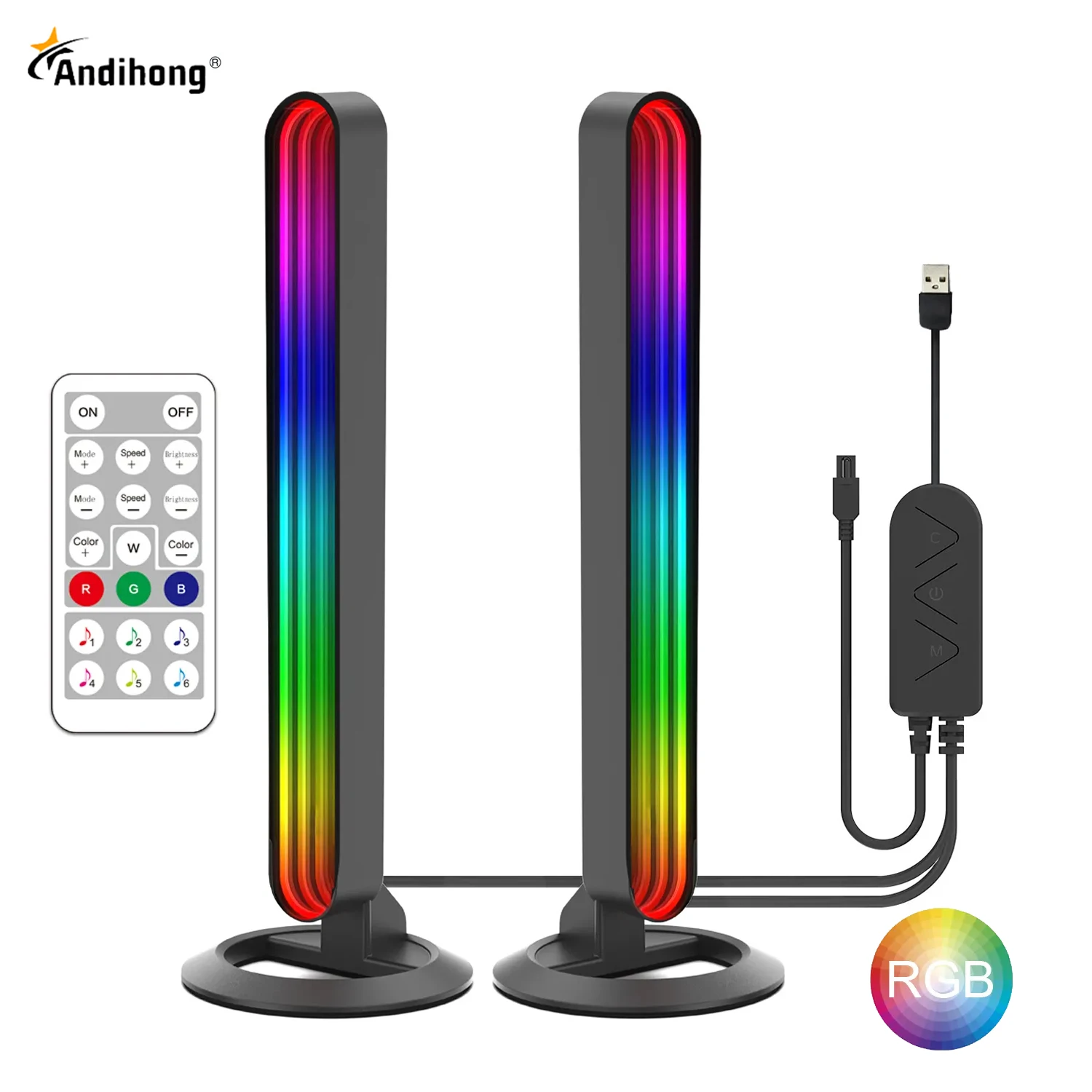 Подставка RGB с синхронизацией музыки изменяющая цвет голосовой Звук подставкой приложением перезаряжаемая светодиодная подсветка ритма для домашней вечеринки