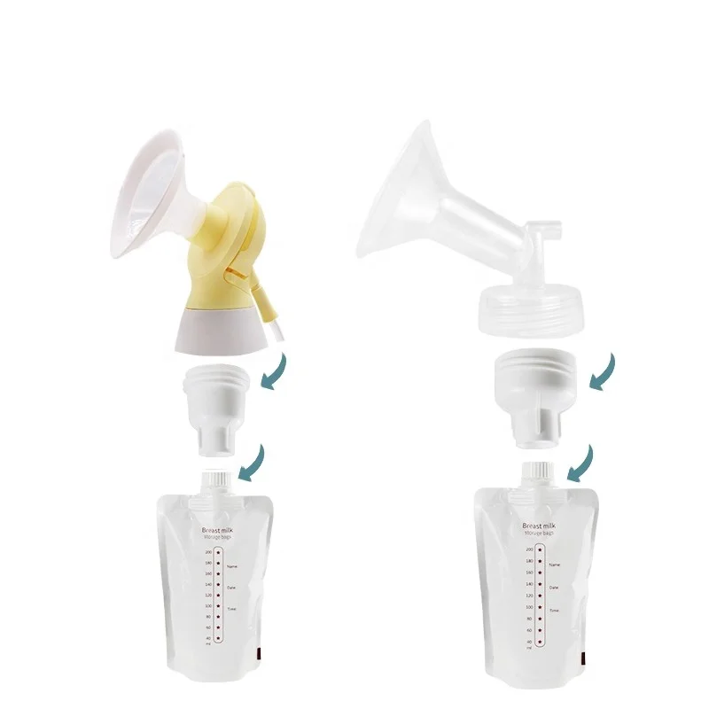 Wholesale breast milk bag adapters breast pump accessories BPA free transfer clip milk storage bag transfer clip