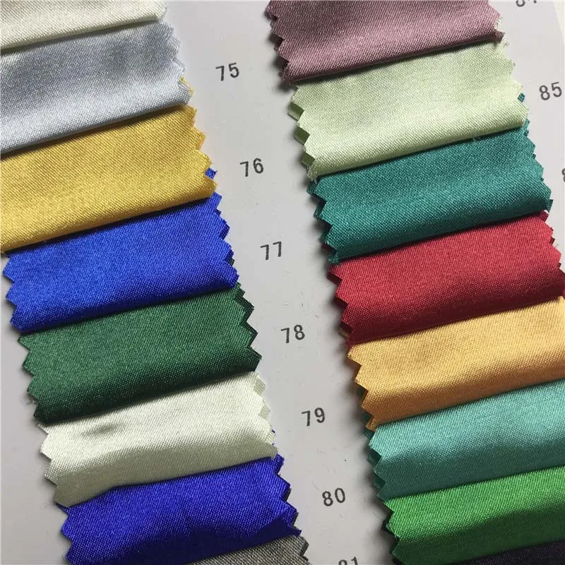 wholesale high quality 100% polyester silk satin fabric for party dress pajamas