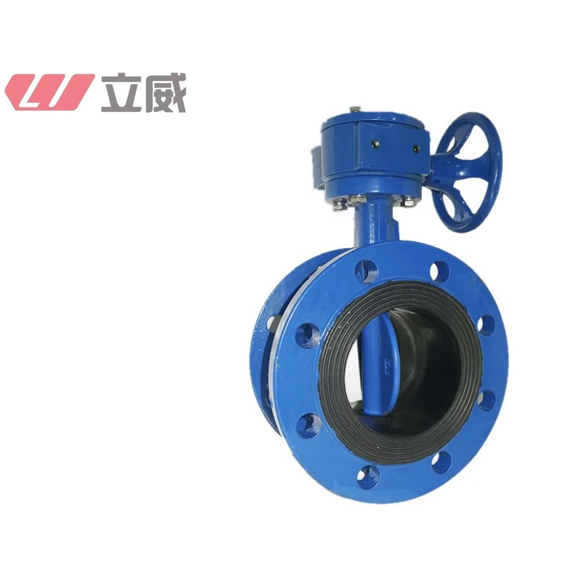 Dn 150 6 дюймов wcb epdm Сидящая с двойным фланцем клапан-бабочка