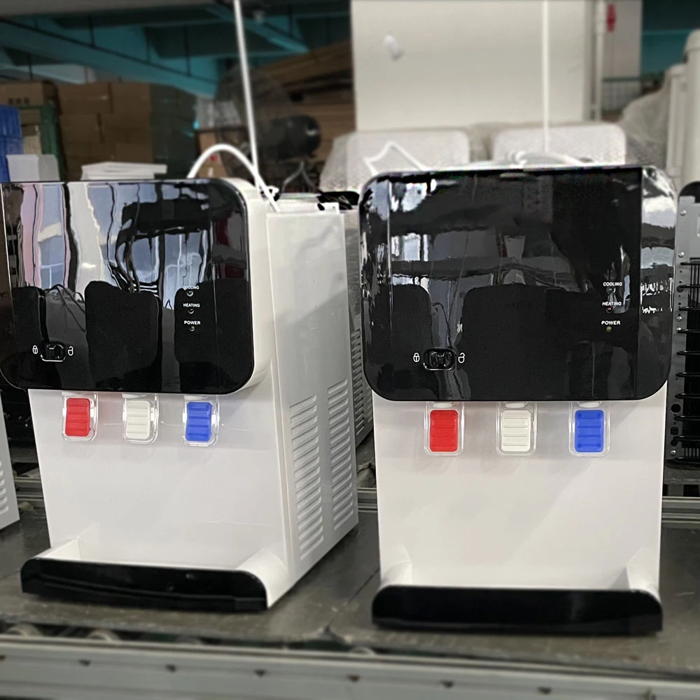 ODM Domestic counter top small home pure water purification filter purifier mini water osmosis dispenser with hot cold taps