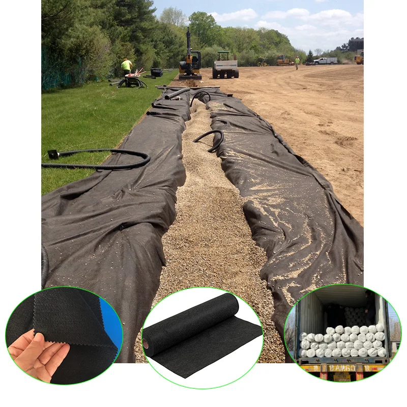 OBOR 150g 100g 500g 800g Factory-Produced Nonwoven Geotextile Fabric for Road Slope Protection PET Filament and Short Fiber