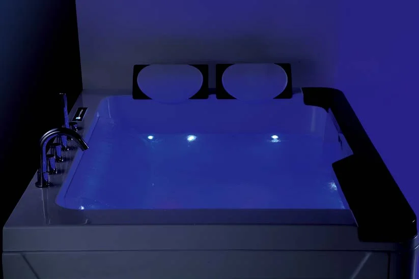 Acrylic indoor freestanding waterfall whirlpool bathtub massage spa hot tub pool with computer control panel