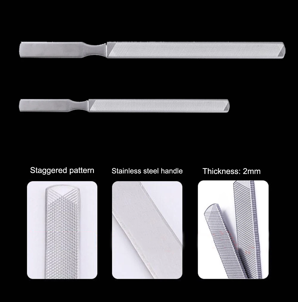 Hot Sale High Quality Double Sided Stainless Steel Nail File