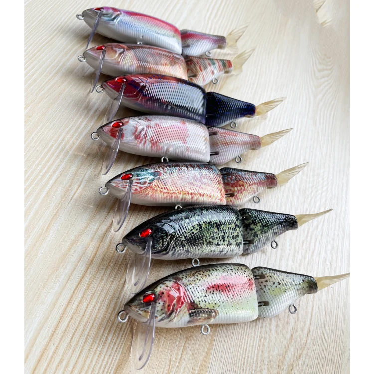Jointed Bait 165mm 60g Fishing Lures  Split Tail Fishing Lure Largemouth Bass colour swim baits for bass