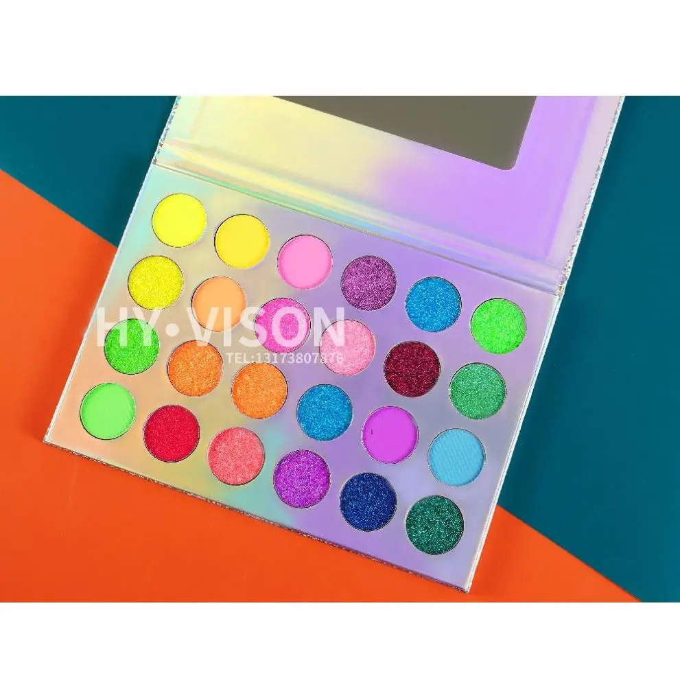 
Palette Private Label Custom Glitter Glow Make Up High Pigment Marble Makeup Eye Shadow Neon Eyeshadow 
