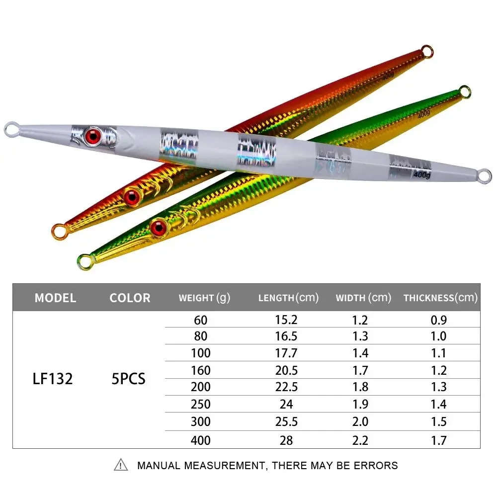 Sub-Iron Plate Sea Fishing Long Strip Quick-Drawing Lead Fast Sinking Slow Shaking Luminous Jigging Jigger Jig Lure