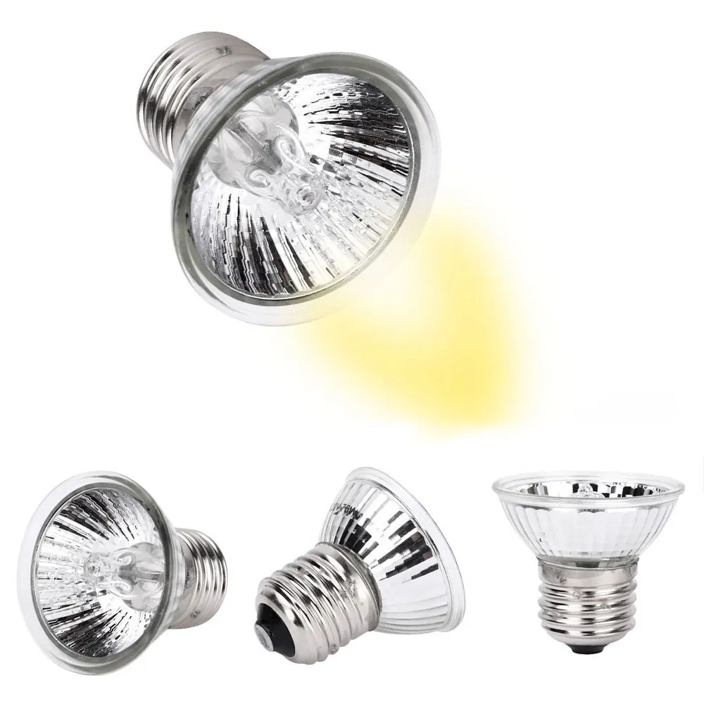25W 50W 75W UVA UVB Heated E27 Light Pet Halogen Bulb uvb bulb reptile lamp