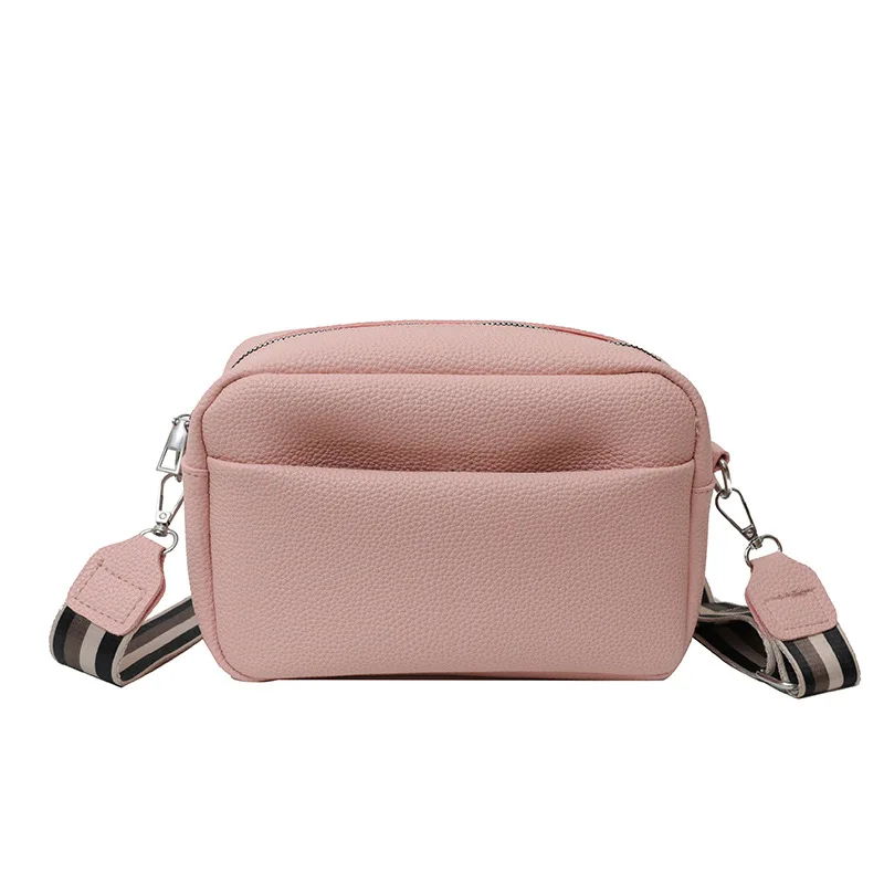 PU broadband shoulder bag fashionable square messenger bags for women