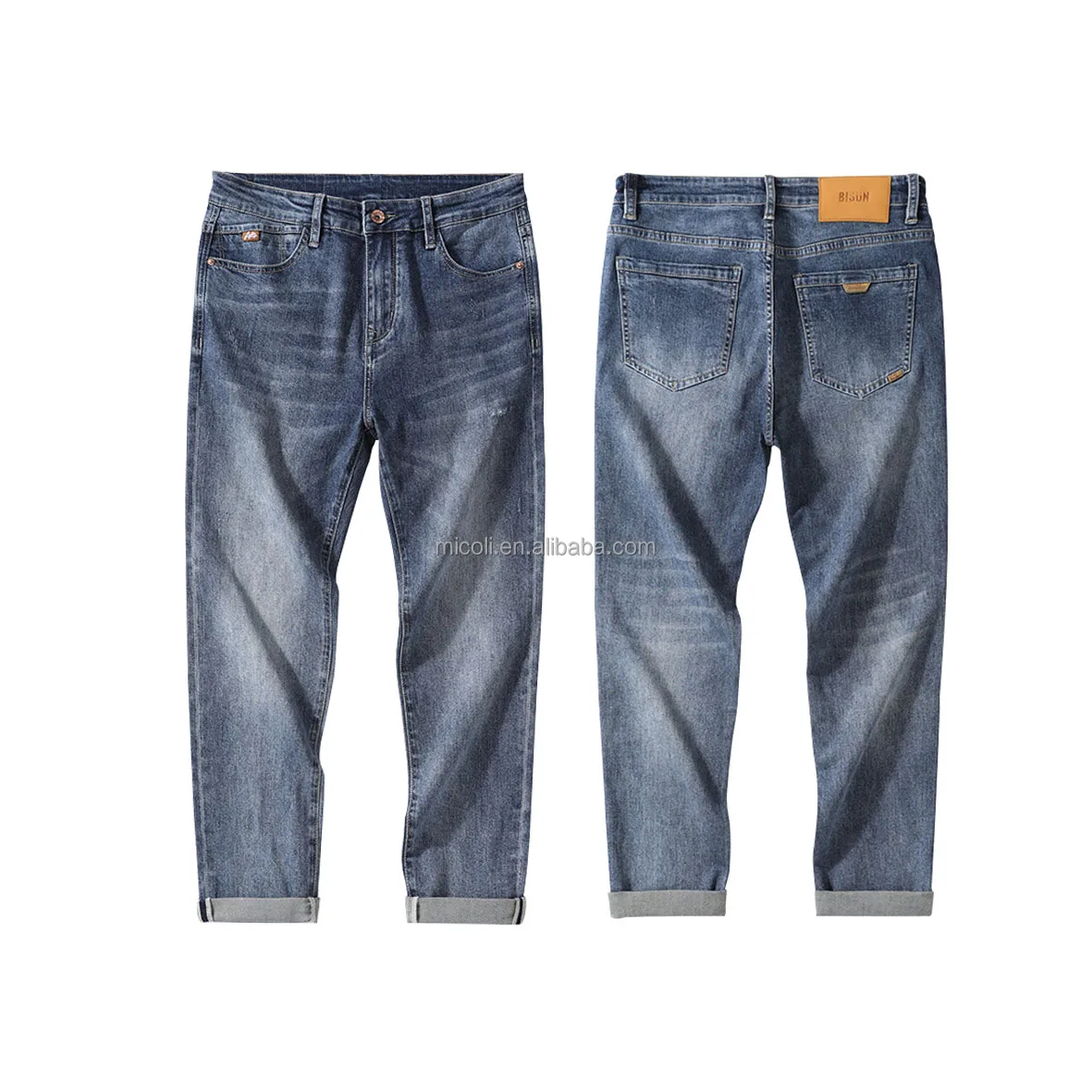 Factory wholesale new style blue stock dropshipping men biker skinny jeans  plus size jeans pants for women