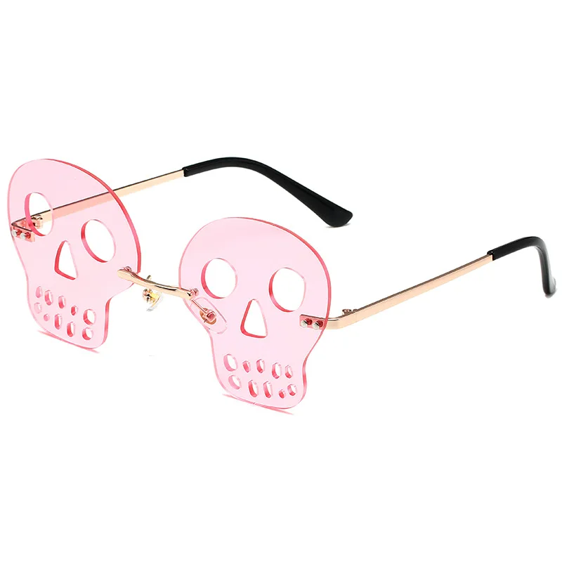 2023 new frameless skeleton funny sunglasses party dance sunglasses cross-border glasses Halloween Ball Exclusive Glasses